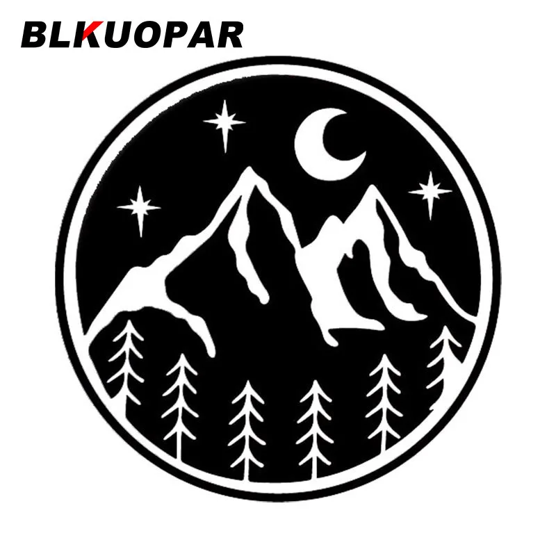 

BLKUOPAR Mountain Ridge Scene Car Sticker Sunscreen Funny Decal Personalized Fashionable Laptop Refrigerator Car Door Protector