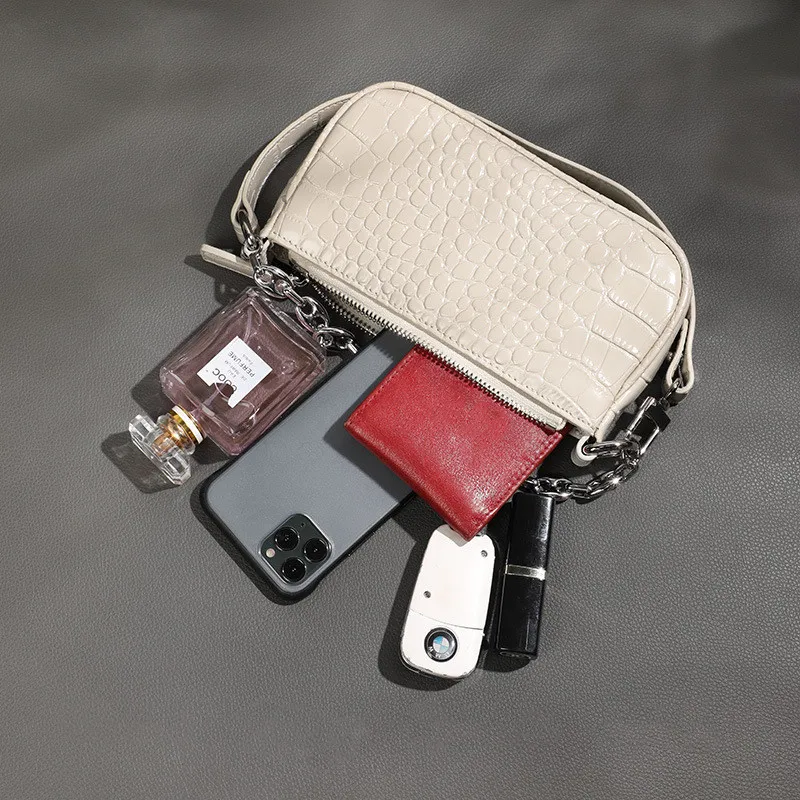 Women's Fashion Chain Bag Summer All-match Crocodile Pattern Armpit Bag