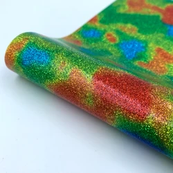 Vibrant Glitter Heat Transfer Vinyl for DIY T - Shirts and Gifts - 38 Assorted Colors (Colorful Green)