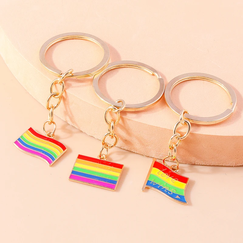 Niedlicher Emaille-Regenbogen-Liebes-Herz-Schlüsselanhänger für Frauen und Mädchen, Schlüsselanhänger, Anhänger für Autoschlüsselhalter, Handtasche, Dekor, DIY, handgefertigter Schmuck, Geschenk – Detail 11