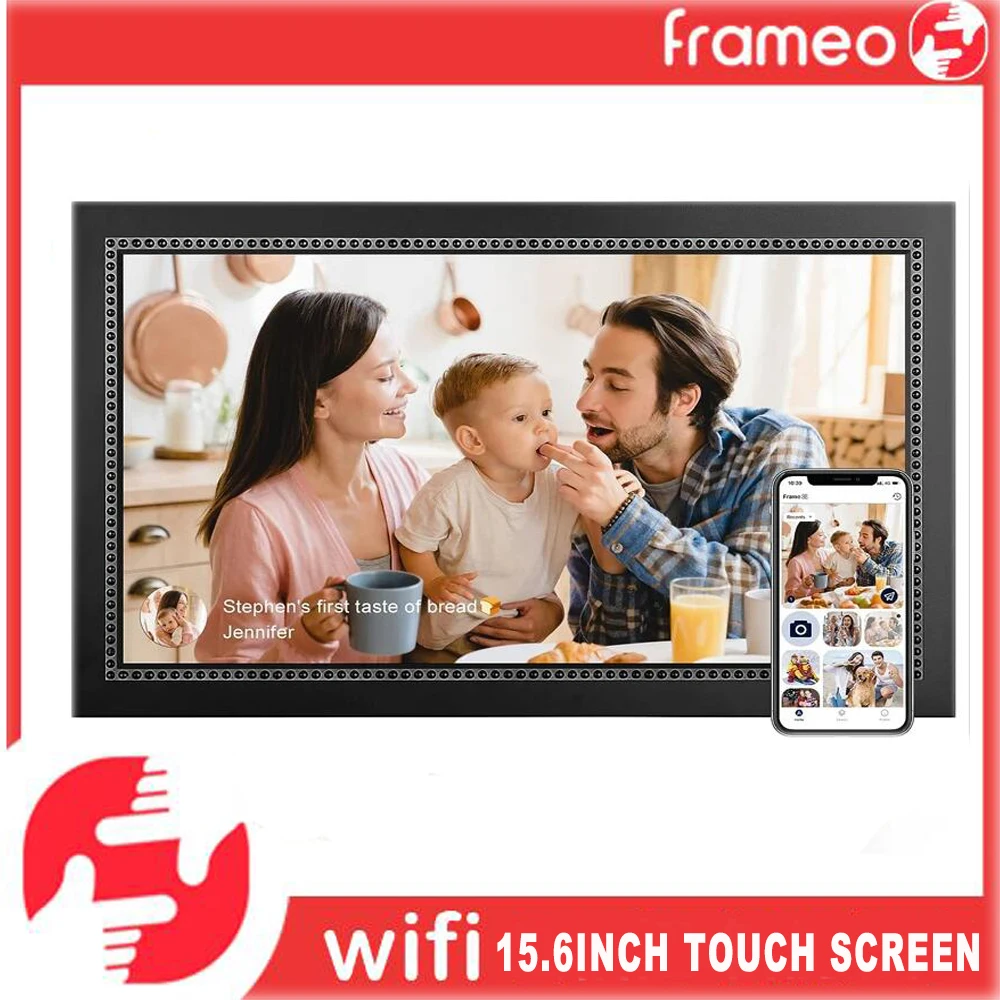 15.6 inch built in 32GB WiFi Large touch ips digital photo frame 1920*1080 photo frame