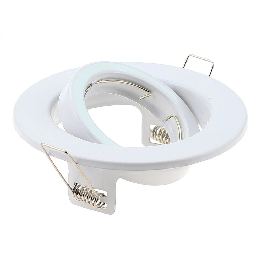 

White Recessed Base Socket Lighting Fixture MR16 GU10 LED Spotlight Frame Socket and Bulb Modern Aluminum