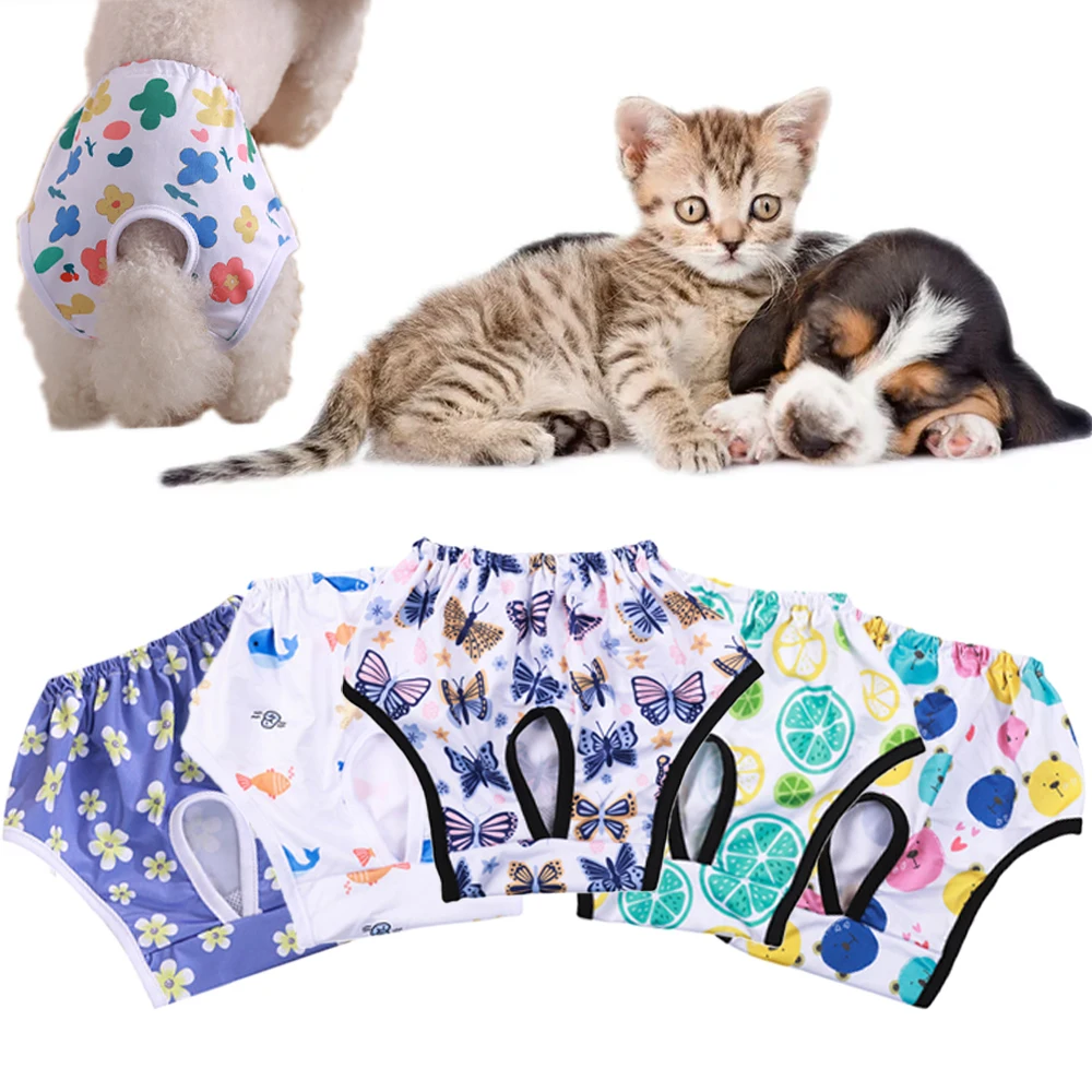 Pet Sanitary Panties Pet Physiological Pants Dog Menstruation Underwear Briefs Anti Harassment Diaper Reusable Simple Supply dog diapers pet diapers dog nappies dog shorts