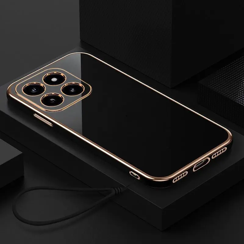 Enhanced Shockproof Silicone Back Cover with Electroplated Edges
