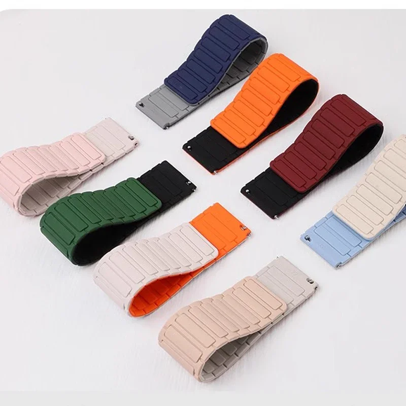Magnetic Loop Silicone Bracelet Watch Strap - 22mm
