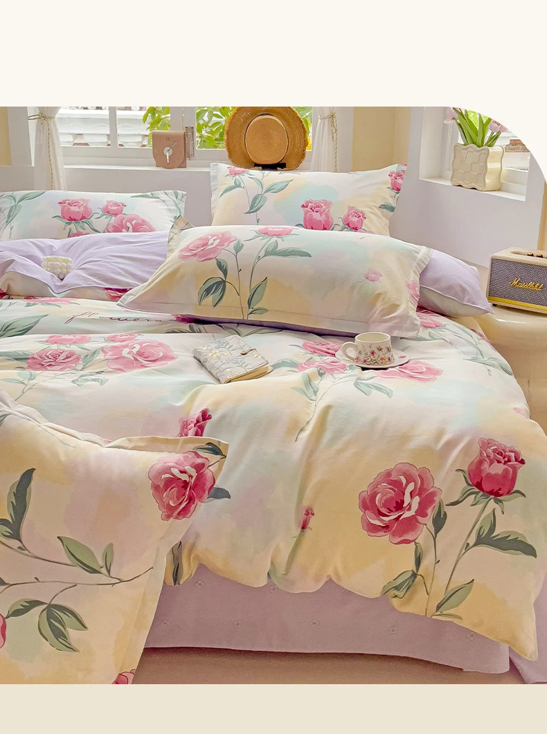 91 Home Textiles Network, the first-hand source of home textiles, looking for home textiles, Hongqi Home Textiles 2025 new cotton 12868 four-piece set, multi-specification pure cotton four-piece set