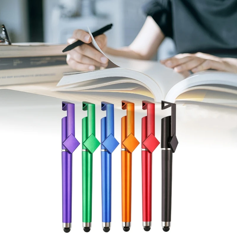 12PCS 3 in 1 Touching Screen Stylus Pen with Ballpoint Pen Phone Holder for Phones Tablets Touching Screen Devices