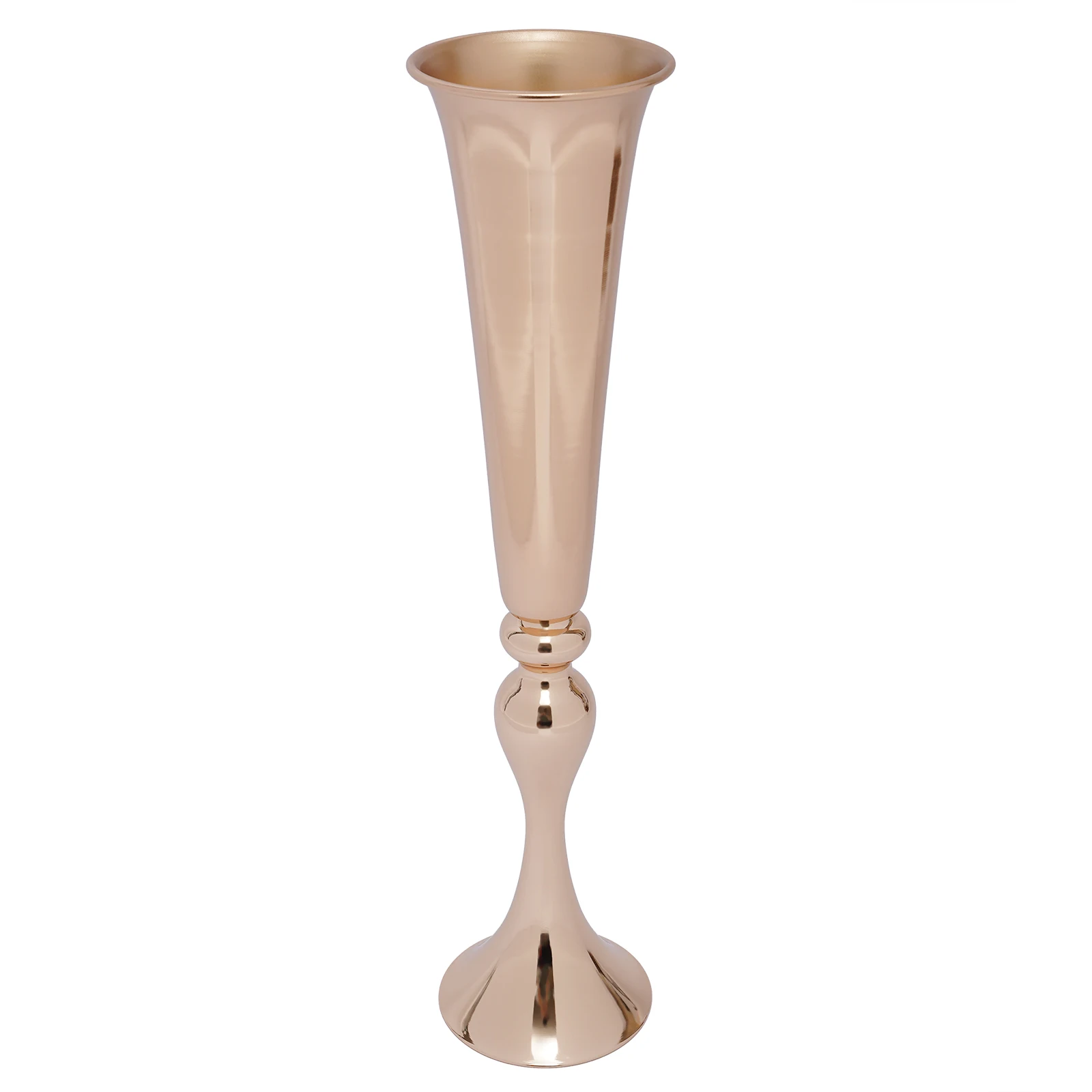 6-piece set of 56.5cm wedding decoration vase Metal Flower Stand Table Vase Centerpiece Wedding Decor Prop Gold-Plated Trophy