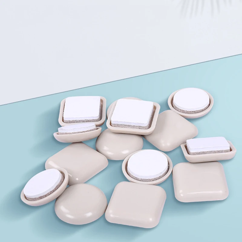 4 Pcs/Lot PE Table Chair Legs Feet Sliding Pads Furniture Heighting Pad Wear-resistant Silent Coffee Table Sofa Leg Foot Pad