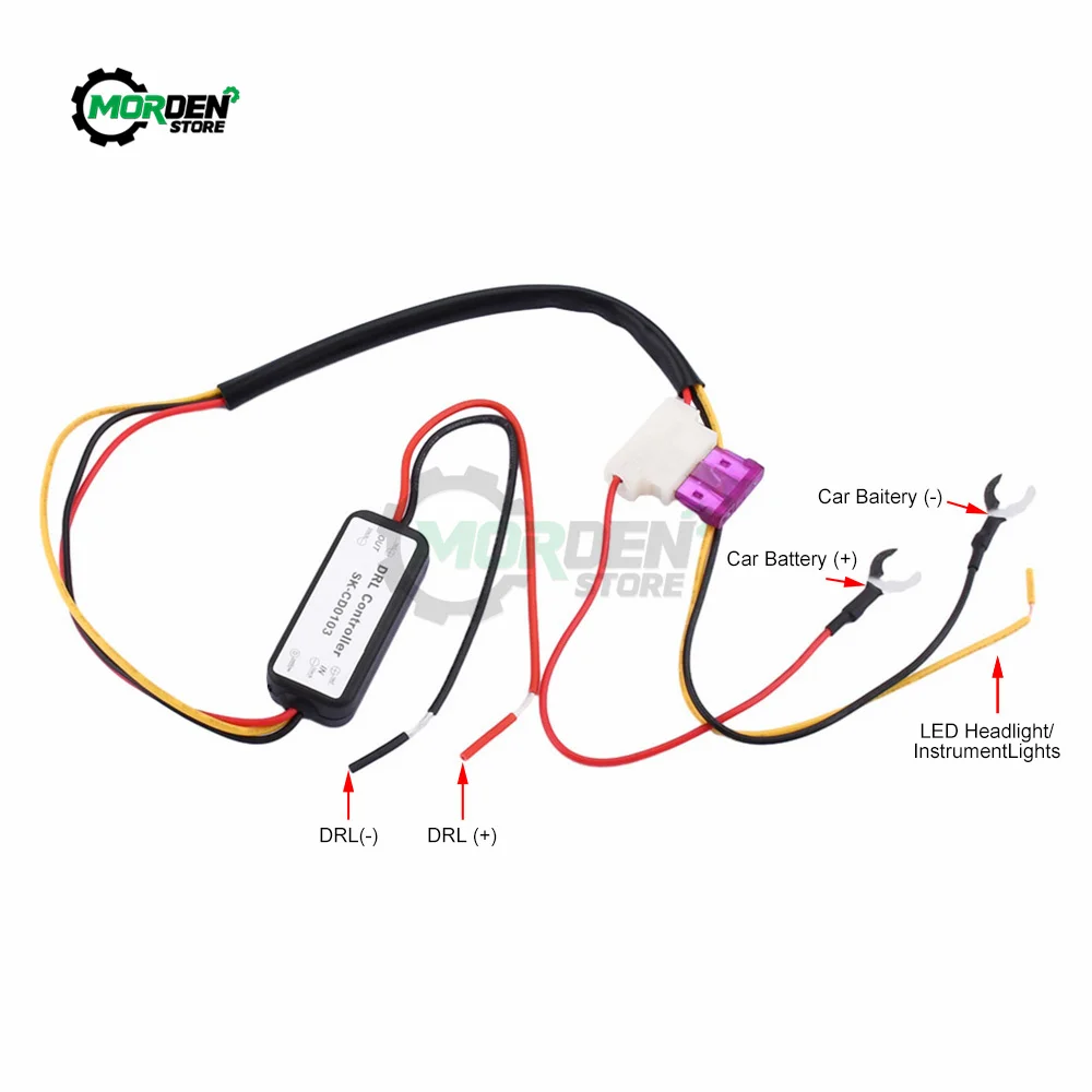 Car LED DRL Controller Auto Daytime Running Light Relay Harness Dimmer On/Off Fog Light Controller Power Supply Accessories nbjkato brand new genuine side marker light wiring harness 68274527aa for jeep wrangler