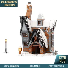 

MOC Three Broomsticks Inn Magic World Winter Hotel Modular City House Logde Model Building Blocks Toy For Kids Birthday Gifts