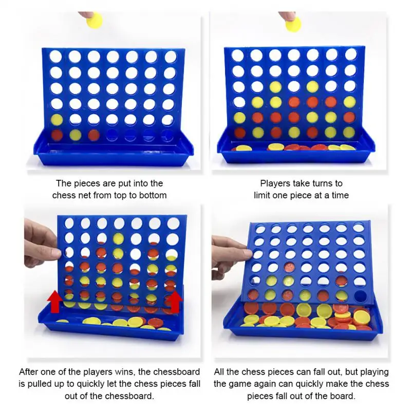 Foldable Connect 4 In A Line Board Game Toy Family Educational Puzzle