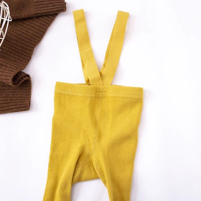 Cotton Baby Pantyhose Newborn Infant Pants High Waist Cross Straped Baby Leggings Boys Girls Pants