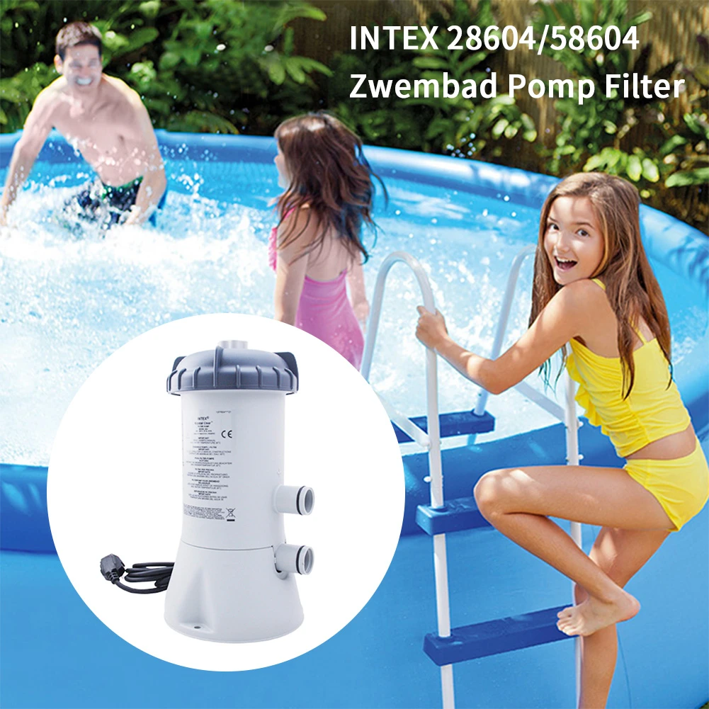 reguleren Gespecificeerd Gunst Intex 28604/58604 Krystal Clear 530 Gph Cartridge Filter Pump 220v Summer  Swimming Pool Water Cleaning For Above Ground Pools - Pool Accessories -  AliExpress