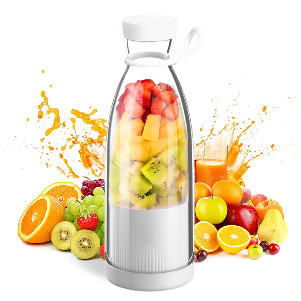 Portable Juicer Blender with Straw USB Rechargeable Mini Juicer Cup Wireless  Electric Juice Machine for Shakes Fruit Vegetable - AliExpress