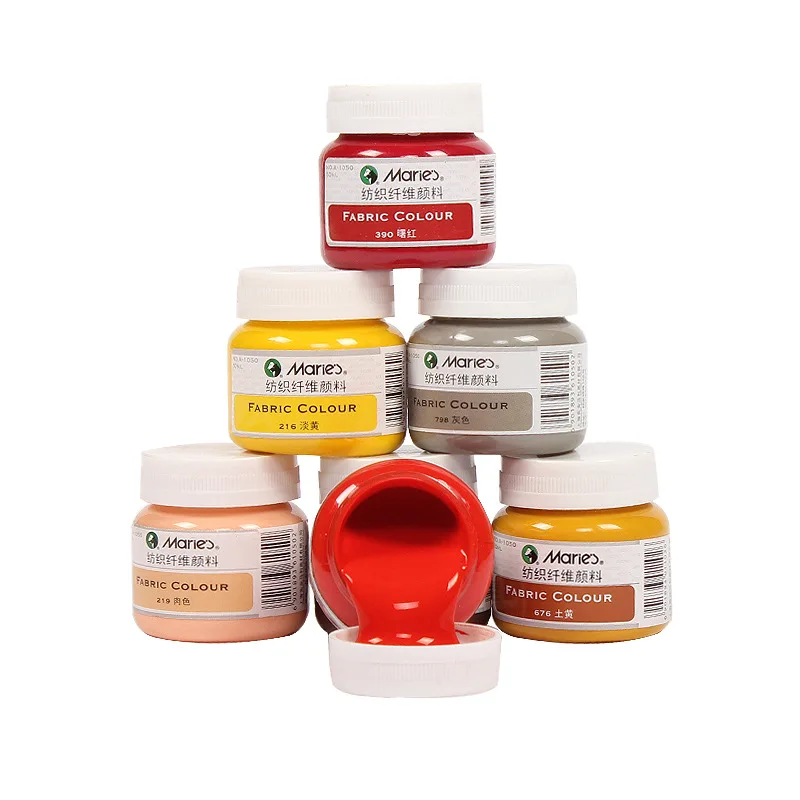 50ML Textile Fiber Pigment Student Hand-painted DIY Graffiti Clothes T-shirts Shoes Blending Solution Painting Paint