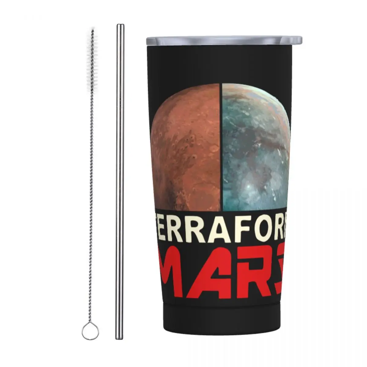 Terraform Mars Tumbler Vacuum Insulated Falcon Heavy Mars Colony Space Travel Tazze Da Caffè Con Coperchio Tazza Da Esterno Bevande Calde E Fredde