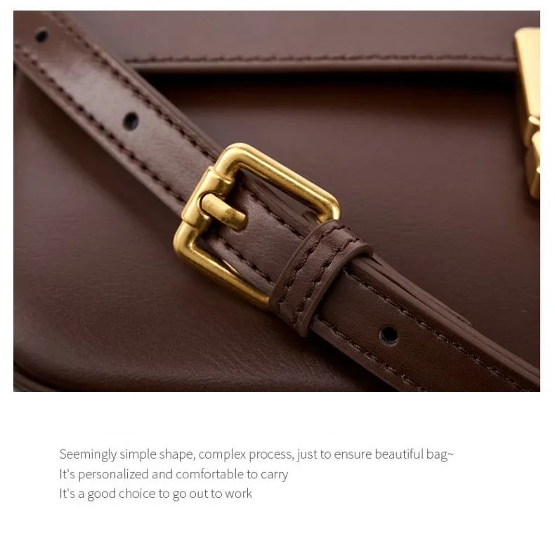 Luxury Women’s Genuine Leather Crossbody Square Bag