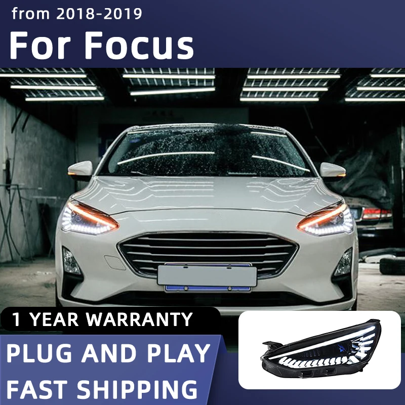 

Car Styling Headlights for Ford Focus 2019 LED Headlight 2018-2019 Head Lamp DRL Signal Projector Lens Automotiv