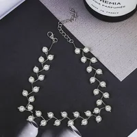 Collier de perles tendance, bijoux de mode coréenne pour femmes, chaîne de cou, ras du cou, accessoires, cadeau, collier court, chaîne féminine 2