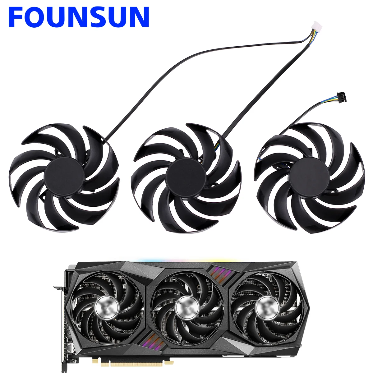 

New PLD09210S12HH RX 6800 6900 XT Cooling Fan For MSI RTX 3060 3070 3080 3090 Ti GAMING X TRIO Graphics Card Cooler Fan