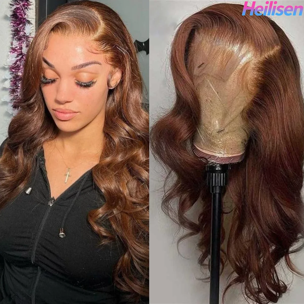 Body Wave 13x6 HD Transparent Lace Frontal Wig 36 Inch 220% Density #4 Chocolate Brown Real Brazilian Human Hair Wigs For Women 1