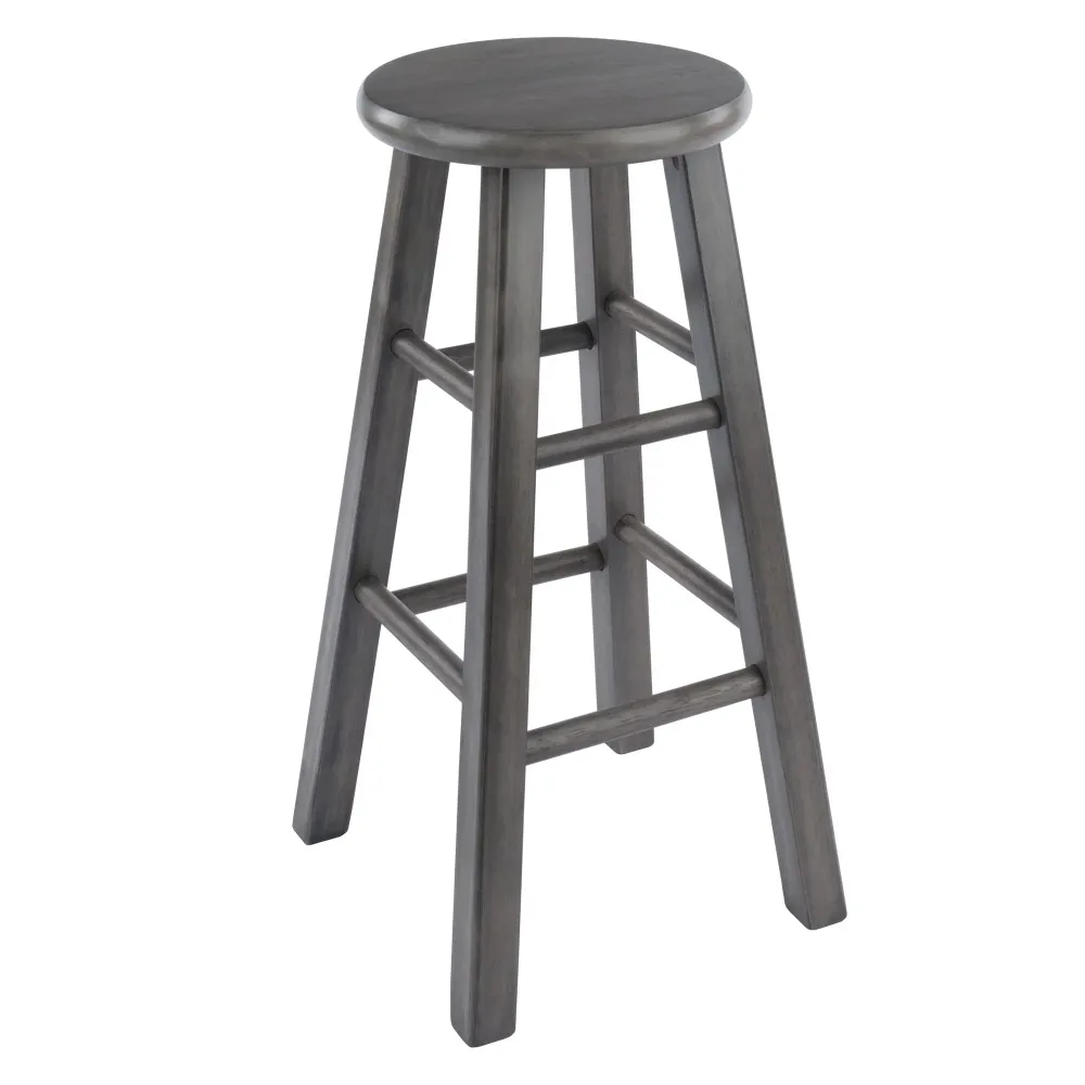 

Wood Ivy 24" Counter Stool, Rustic Gray foot stool Living Room Furniture
