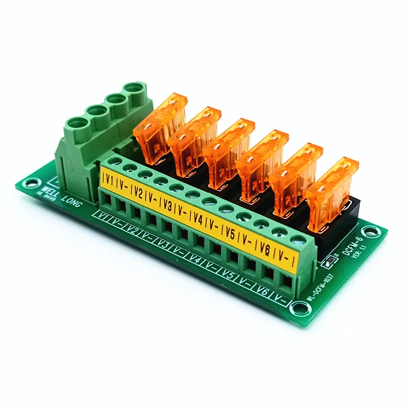 DC Power Fuse Distribution Strip Modul Klemmenblock 6 Positionen erweiterbar
