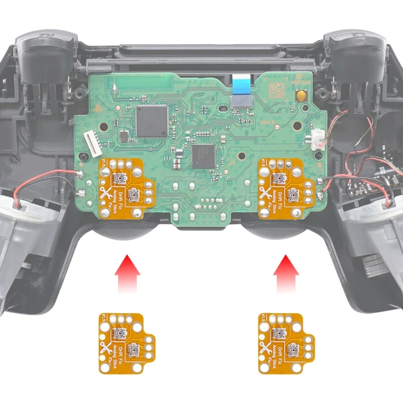 Analog Stick Drift Fix Mod Reset Drift Thumbstick Resistance Calibration Plate for PS5 PS4/Xboxone Game Controller 2Pcs