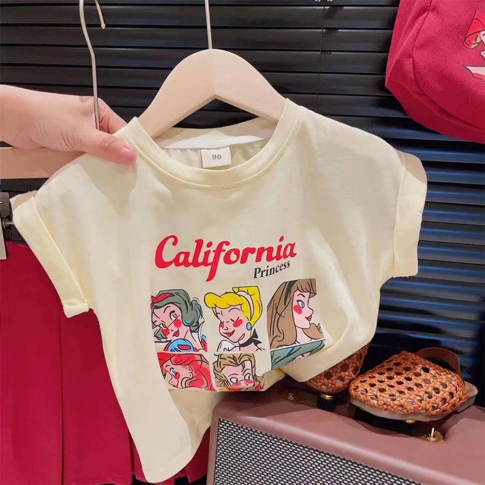 thumbnail image 4 of . Conjunto de ropa para niñas con estampado de dibujos animados de princesa de Disney, camiseta y falda JK, conjunto de 2 uds., traje para niños de verano 2024, Zootopia Judy, 4 of 5