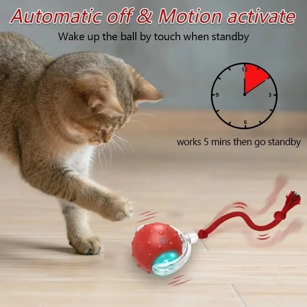 Automatic Smart Cat Toys Fast Rolling Rechargeable Dog Cat Training - PeticaDeals