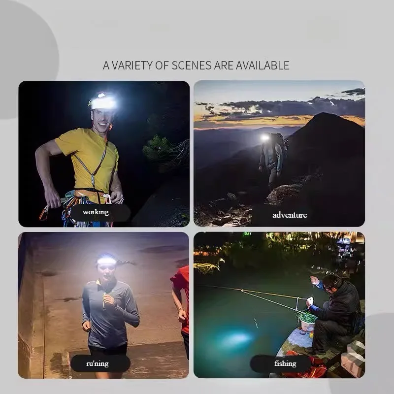 LED Headlamp Strong bald head light long endurance sensing LED outdoor fishing specific charging super bright head mounted waterproof