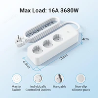 Tuya WiFi Smart Power Strip EU Plug Smart Socket with Power Monitor Home Appliances Timer Outlet for Alexa Google SmartThings - Image 5