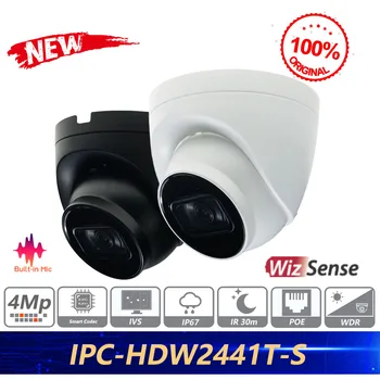 Dahua Original IPC-HDW2441T-S 4MP IR Fixed-focal Eyeball WizSense Network Camera Vehicle And Human Detection Built in MIC 1