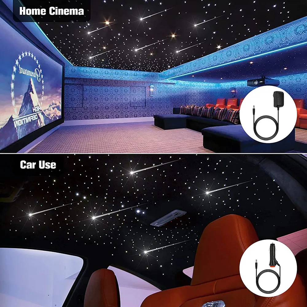Optical fiber Light Car Roof Star Light Twinkle Car Led Interior Lights Starry Sky Ceiling APP Control Kid Room Fiber Optic lamp fiber optic lamp