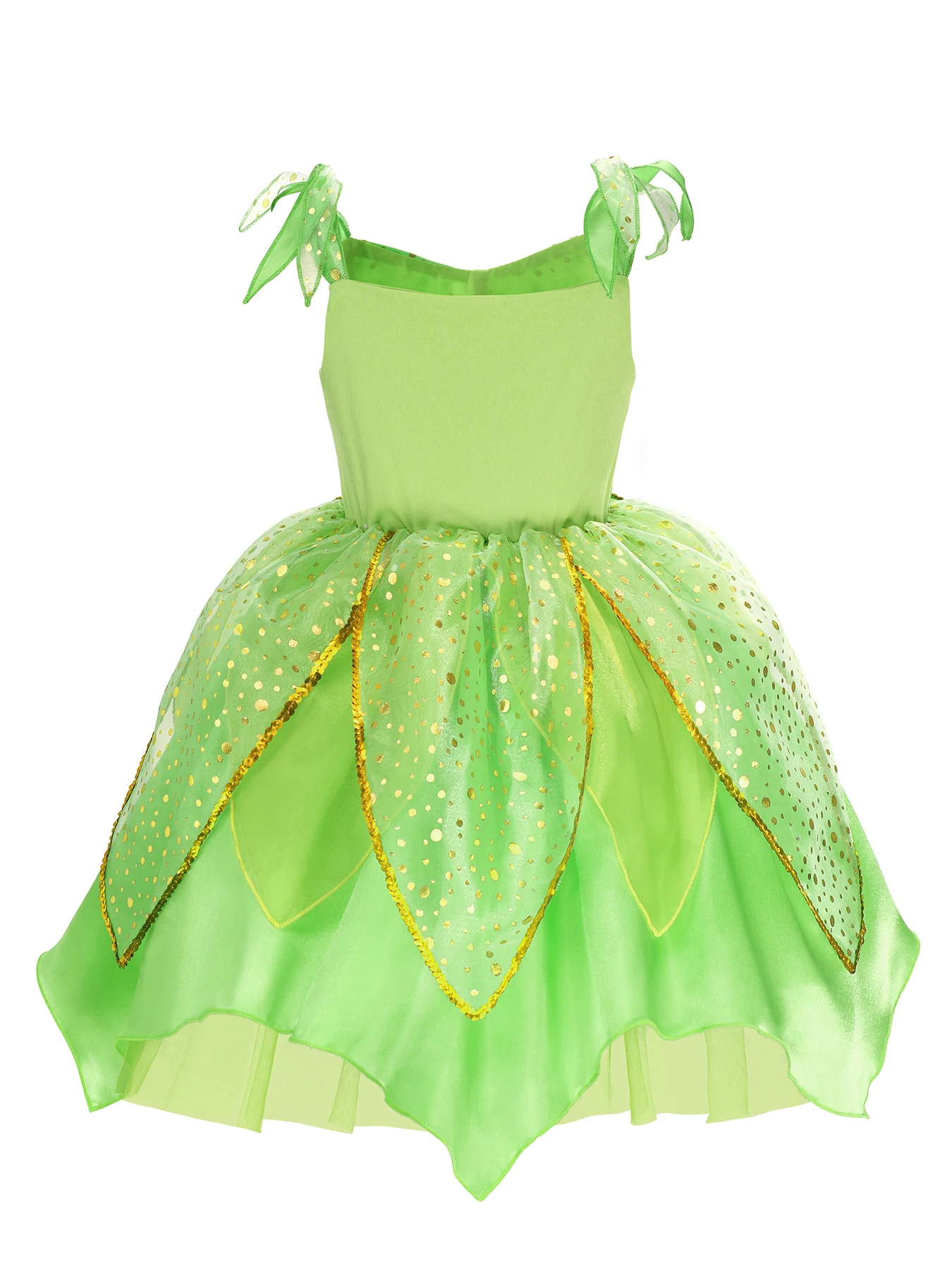 thumbnail image 5 of Disfraz de Disney Tinker Bell para niñas, disfraz de Hada Verde, vestido de princesa de fantasía, fiesta de cumpleaños, Halloween, Carnaval, ropa, 5 of 5