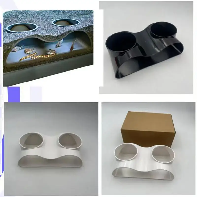 Shrimp Cave Aquarium Tunnel Natural Curve Aquarium Underground Corner Cave Viewing Aquatic Life Gravel Tunnel For Bettas