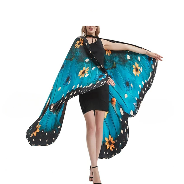 Veroda Schmetterling Umhang Mit Farbverlauf - Magischer Flügel-Schal Für Cosplay & Halloween