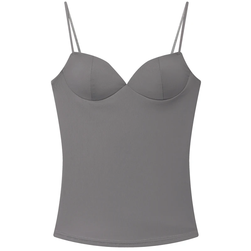 HXAO Burgundy Slip Top Women Summer Sexy Corset Tanks & Camis Fashion Sleeveless Backless Bra Top Chic Elegant Bustier Camisole