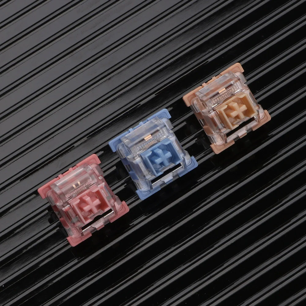 Custom RGB Mechanical Keyboard Switch Kit - Outemu Milk Tea and Peach Tea Tactile, Clicky, and Linear Options