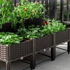 Plastic Raised Garden Bed with Legs Raised Planter Box Container with Drainage Holes Elevated Propagation Large Flower Pot Box 1