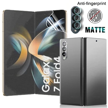 Pellicola idrogel opaca satinata per Samsung Galaxy Z Fold 5 4 3 2 W24 W23 W22 W21 Protezione schermo per obiettivo fotocamera posteriore Anti impronte digitali