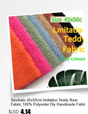 Description Picture 2 of item160x50cm Diy Handmade Doll Fur Fabrics Aetificial Lmitation 100% Polyester Teddy Wool Fabric