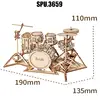 Musical Instrument Drum Kit Diy 3d Laser Cutting Wooden Wood Puzzle Model Building Kits Toy 1
