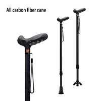 Ultra-light Retractable Carbon Hiking Booster Walking Anti-Slip Breaking Four-Legged Stable Armrest Stick Column Stick Device 1