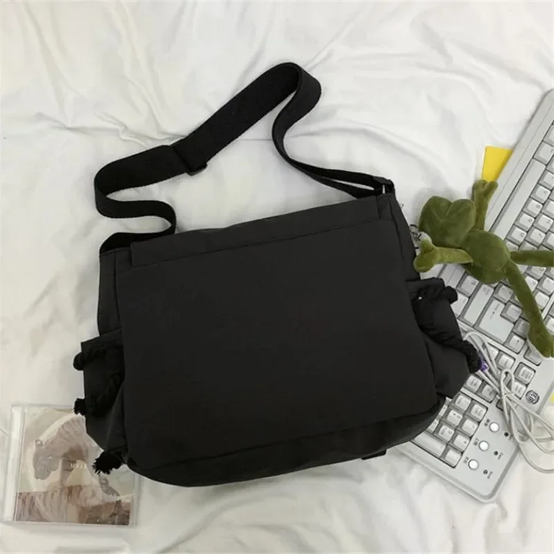 Youth Fashion Nylon Crossbody Bags for Women Handbags Shoulder Bag Large Capacity Solid Canvas Messenger Bag Girls School Bags 3