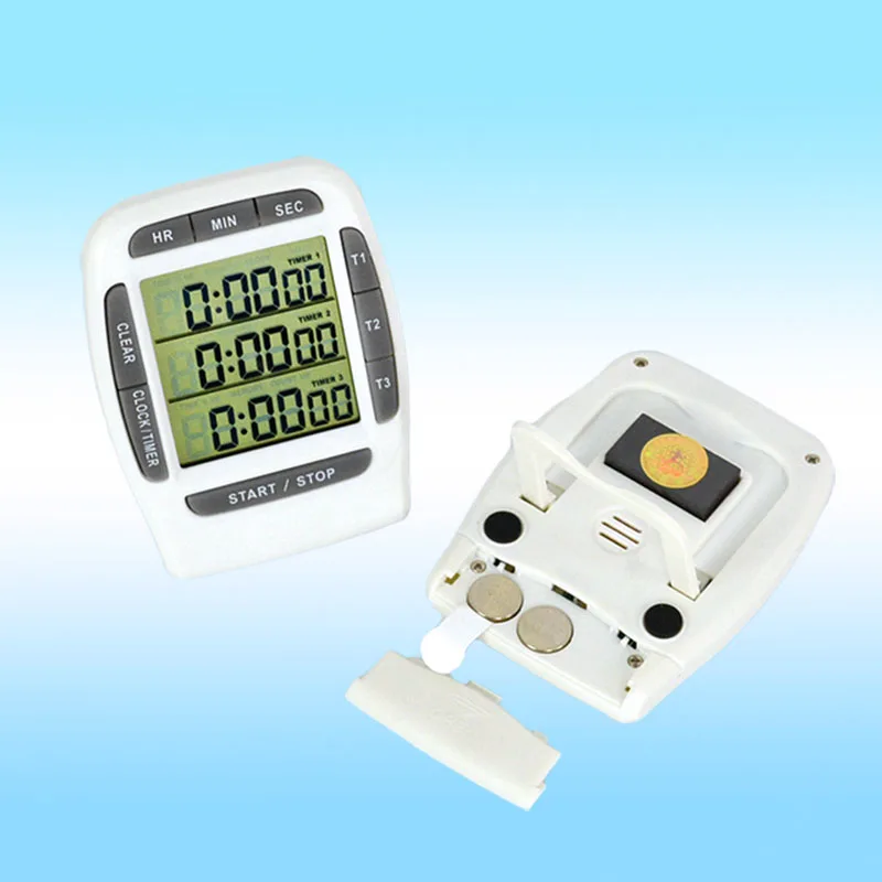 Description Picture 5 of itemDigital LCD Multi-Channel Count Down Up Timers Laboratory 3 Channel CountDown&Up Cooking Kitchen Sports Alarm Clock Timers