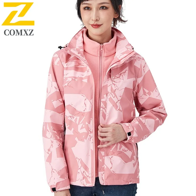 COMXZ Men Winter Jackets Thickened Outdoor Ski Wind Resistant Warm Parka Minimalist Hooded Lightweight Cold Proof Outerwear