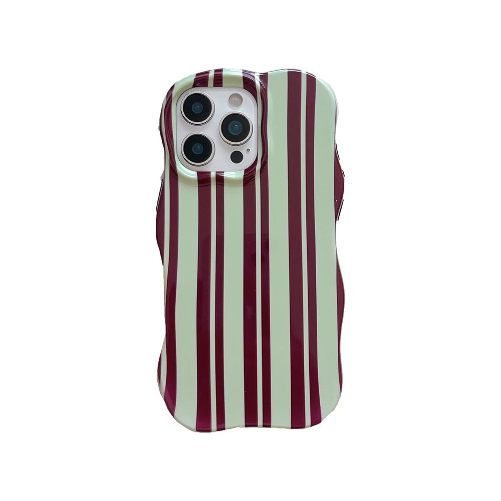 Luxury Stripes Shockproof Phone Case with Wave Edges