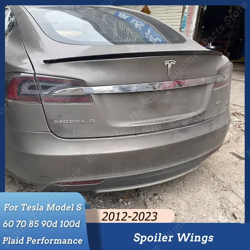 Spoiler Posteriore Per Auto Wings Body Kit Tuning Per Tesla Model S 60 70 85 90D 100D Plaid Performance 2012-2023 Accessori Neri Lucidi